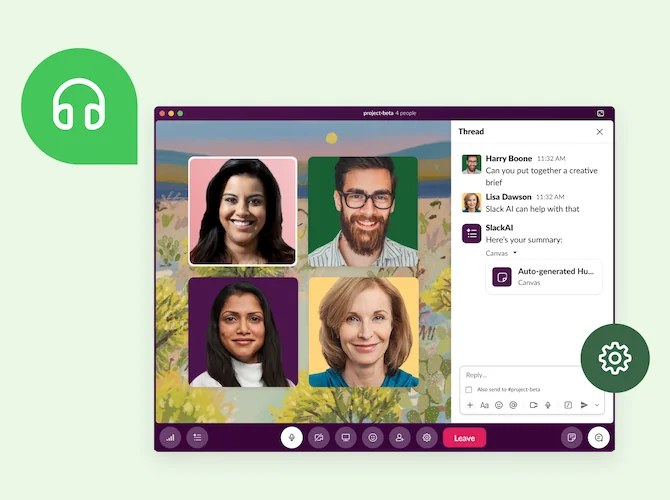 A Slack workspace showing channel-based support queues with team members collaborating on tickets, as taken from Slack