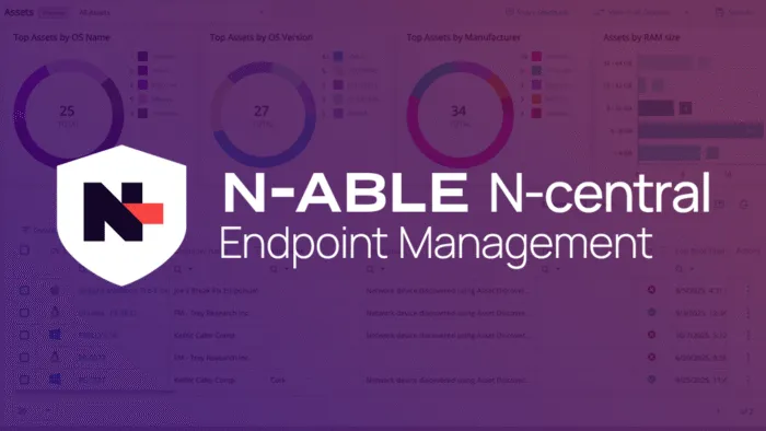 N-able N-Central Endpoint Management product interface showing the Infinity Core Engine, as taken from N-able