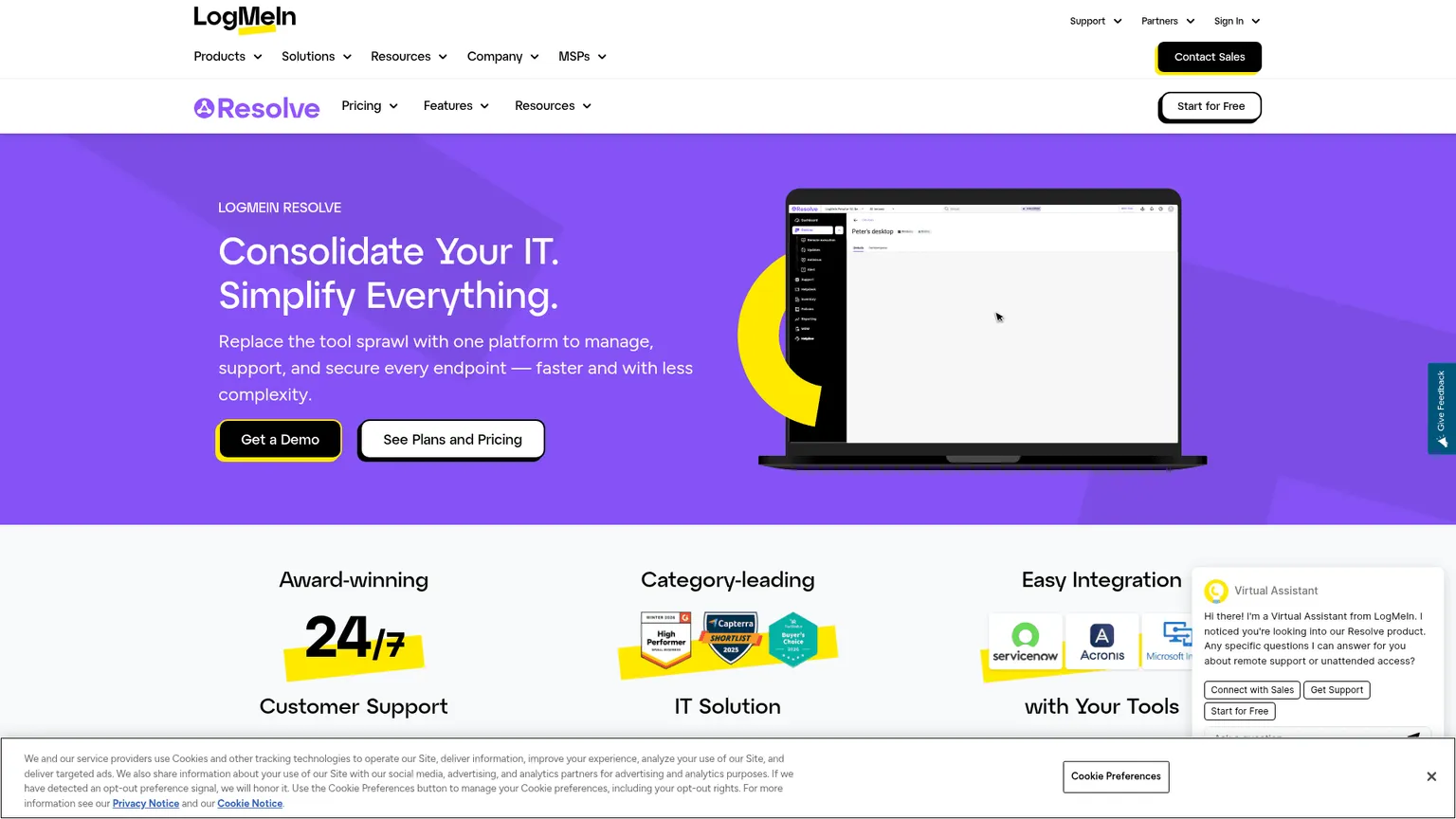 LogMeIn Resolve product page
