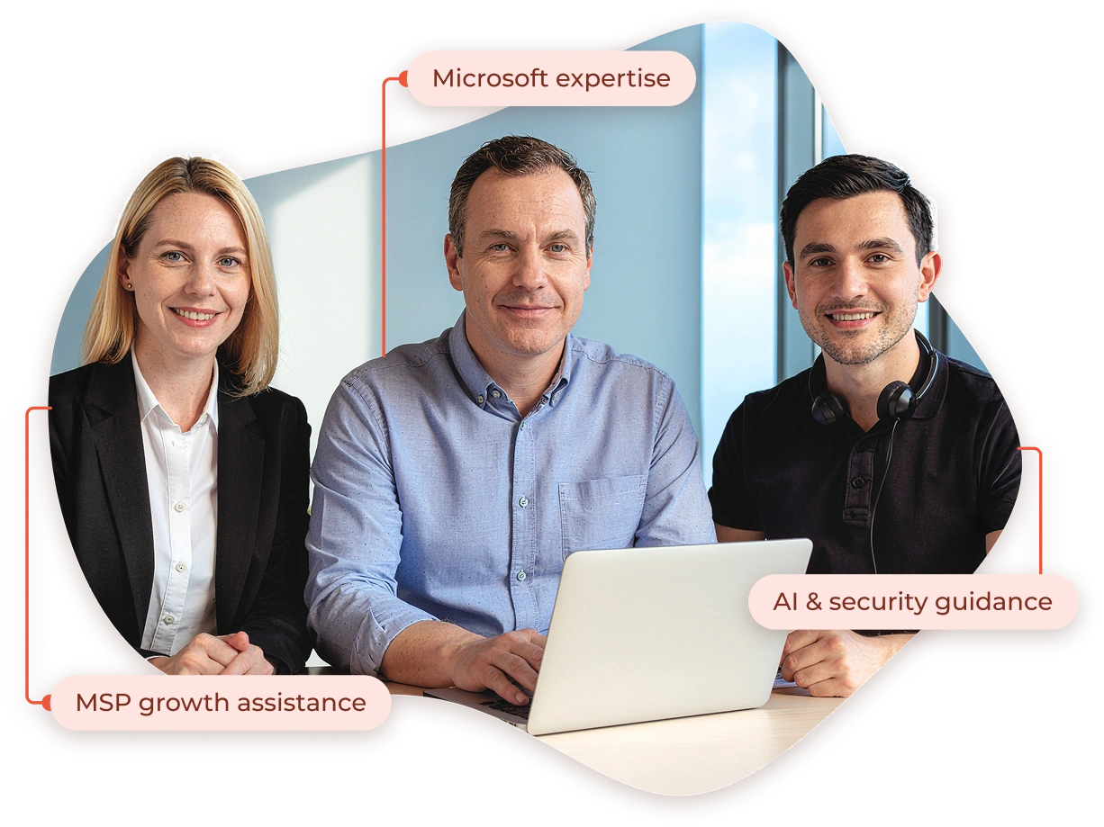 Sherweb's expert team covering MSP growth, Microsoft expertise, and AI and security guidance, as taken from Sherweb