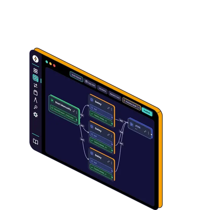 Rewst's workflow builder canvas showing connected automation nodes, as taken from Rewst